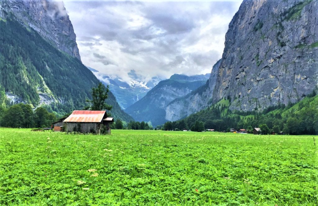 Lauterbrunnen Valley in Bernese Oberland Switzerland