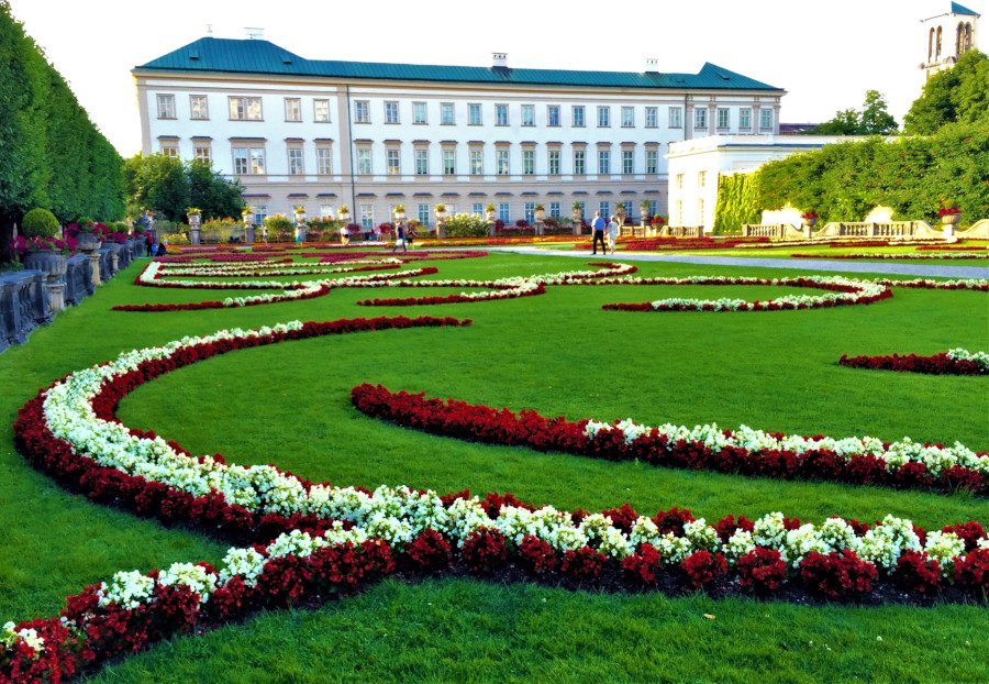 Beautiful Mirabell Gardens and Palace in Salzburg Austria