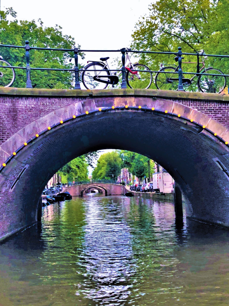 Reguliersgracht and the view of the Seven Bridges in Amsterdam