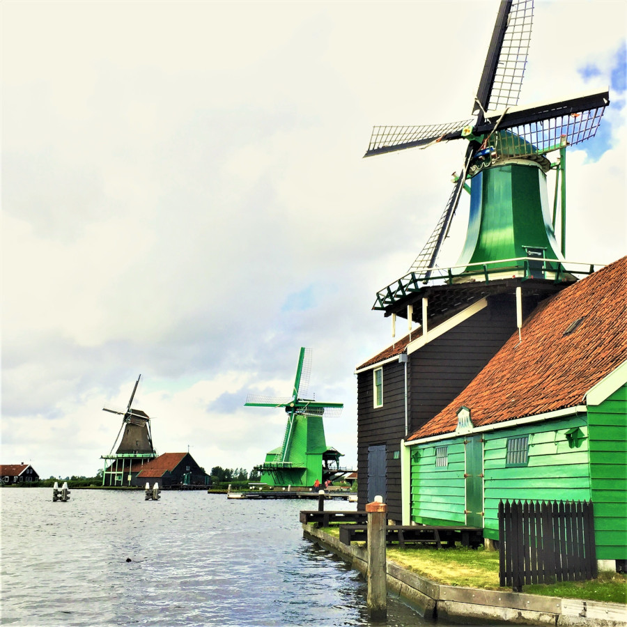 Windmills of Zaanse Schans near Amsterdam, Netherlands