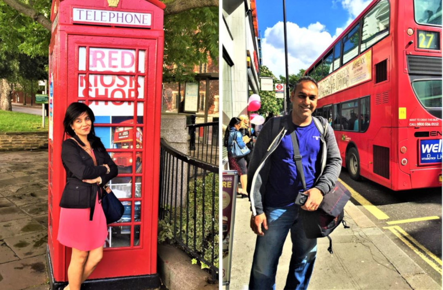 Iconic London Symbols the Telephone booth and double decker bus