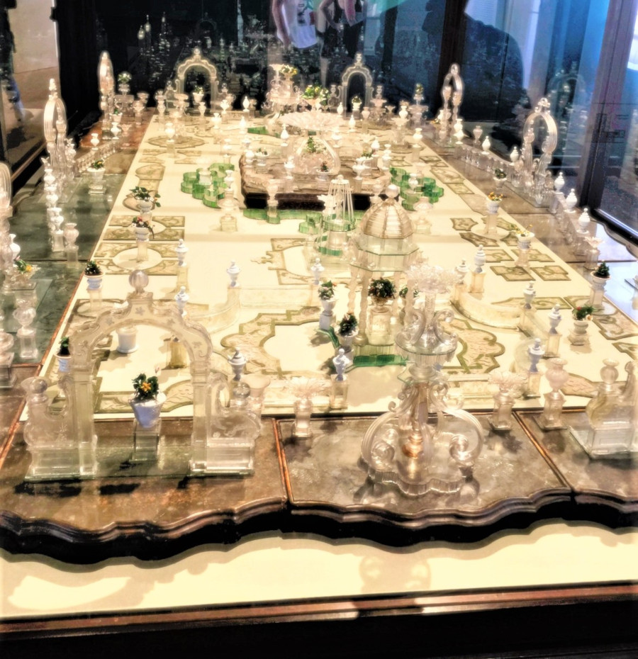 Day Trip to Murano - Miniature Italian Garden centerpiece in Glass Museum of Murano