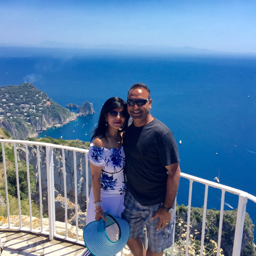 Visiting Capri, Italy – enjoying the panoramic views from Monte Solaro, one of the best things to do in Capri.