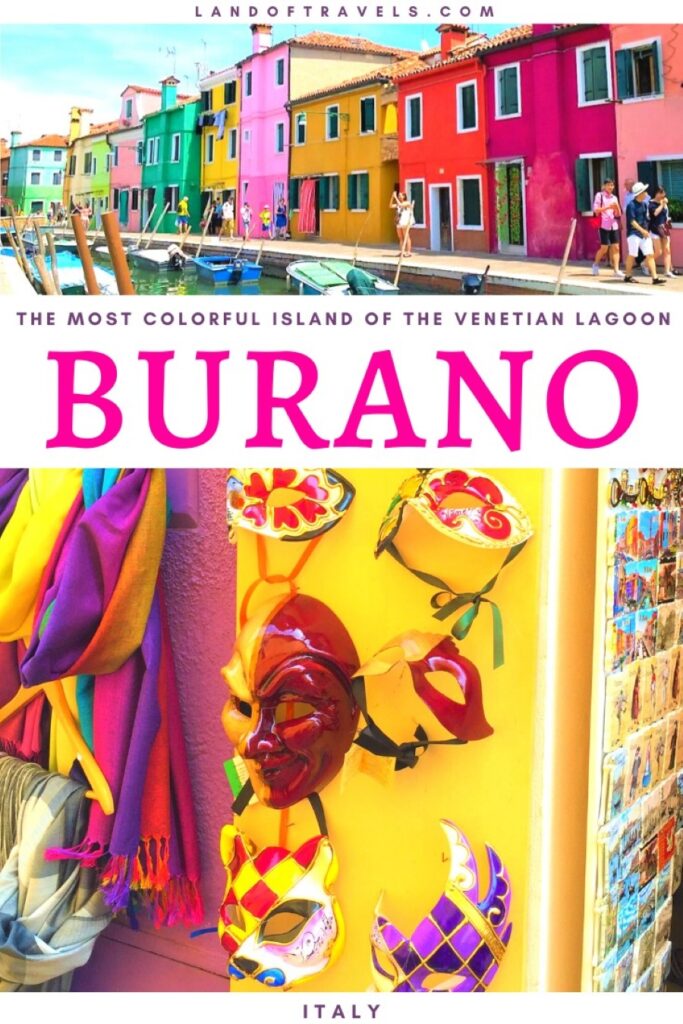 Brightly painted canals and Venetian masks in Burano, Italy — explore the most colorful island in the Venetian Lagoon on a perfect day trip from Venice.