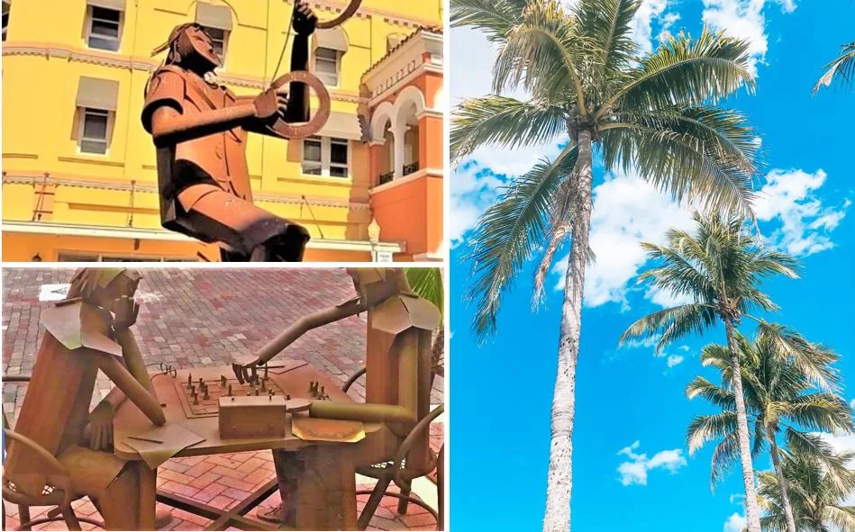 The Iron Giants and Palm trees of Downtown Fort Myers
