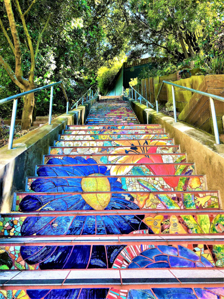 Hidden Garden Mosaic Steps - one of the must-see hidden staircases of San Francisco