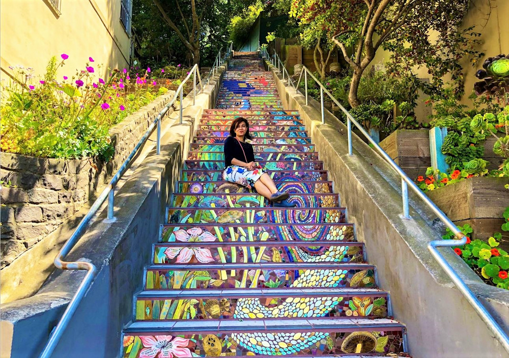The must-see secret staircases of San Francisco - Hidden Garden Mosaic Steps at 16th Avenue