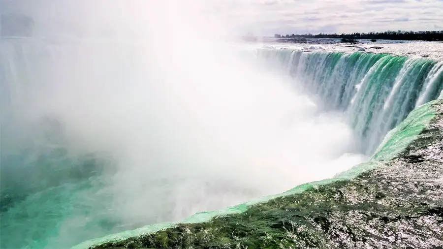 Iconic Niagara Falls as seen from Canada