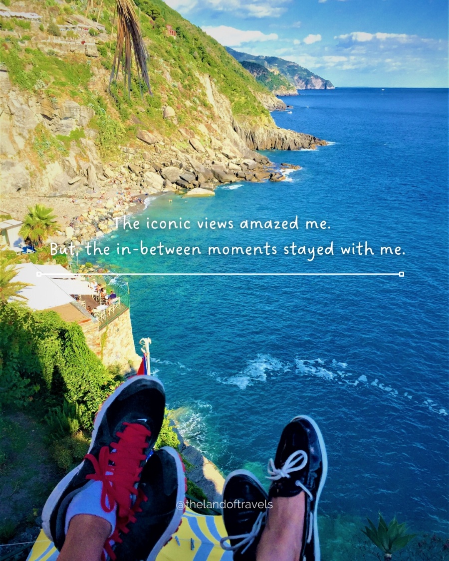 Relaxed coastal viewpoint overlooking the sea during a quiet travel moment